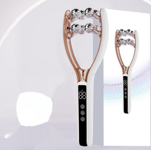 Facial Massager Face and Neck | Shaper & Slimmer for Women | Korean Skin Care | Lymphatic Contour Face Brush Face Roller Lymphatic Drainage | Rechargeable for Home & Travel Use