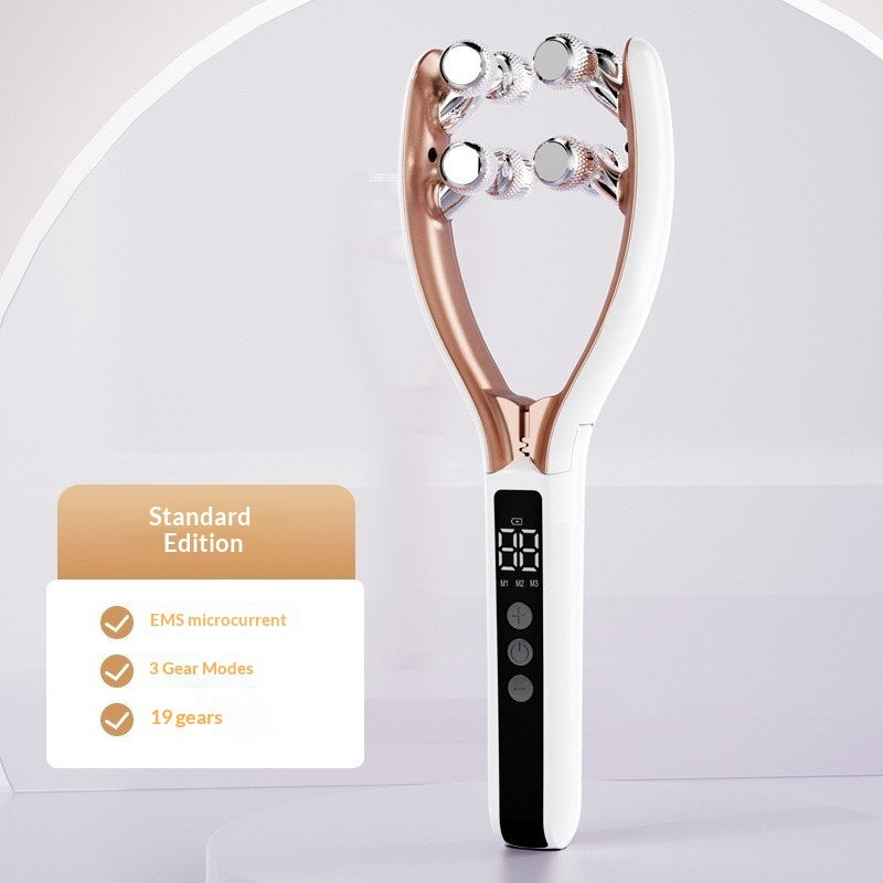 Facial Massager Face and Neck | Shaper & Slimmer for Women | Korean Skin Care | Lymphatic Contour Face Brush Face Roller Lymphatic Drainage | Rechargeable for Home & Travel Use